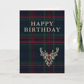 Carte Tartan d'héritage d'hiver | Anniversaire de la log