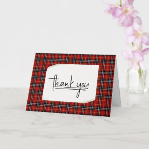 Carte Tartan rouge écossais