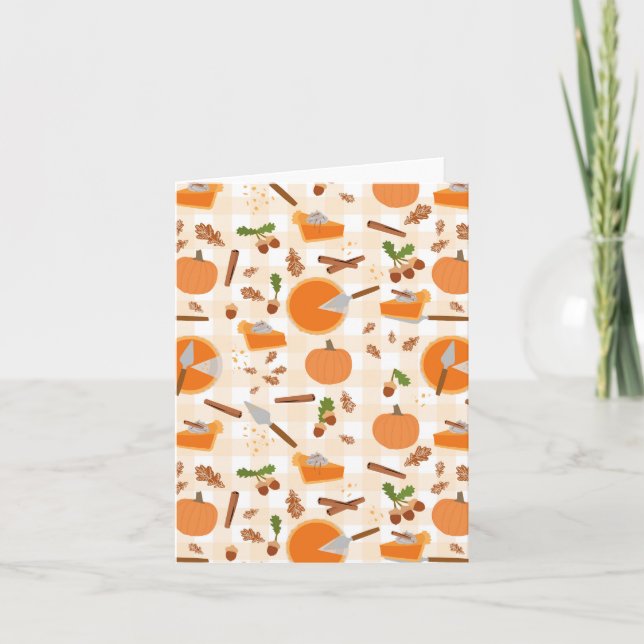 Carte Tarte à la citrouille Motif d'automne (Devant)