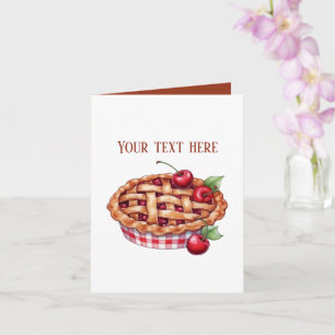 Carte Tarte aux cerises délicieuse personnalisable