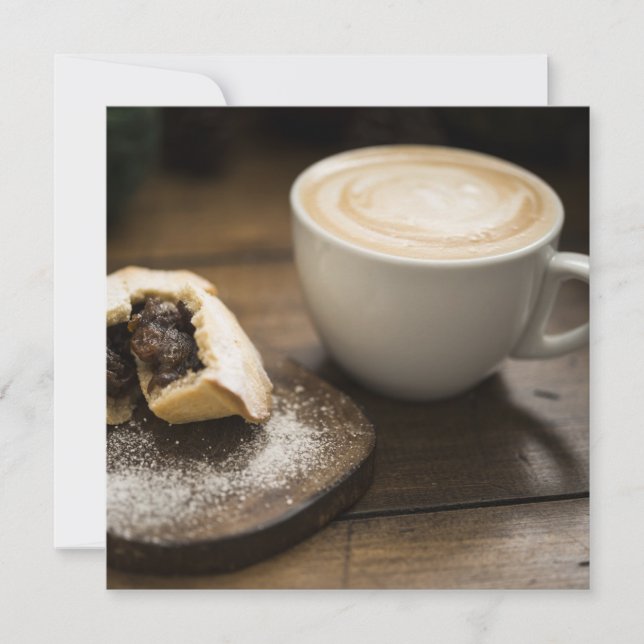Carte Tarte mince et café crémeux en latte (Devant)