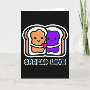 Carte Tartiner D'amour Beurre De Cacahuète Et Gelée Sain