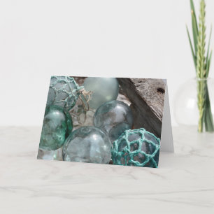 Carte Tas de flotteurs de pêche en verre