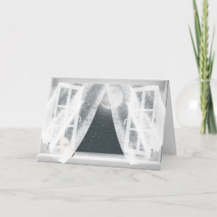 Carte T'as manqué Teddy Bear dans la fenêtre