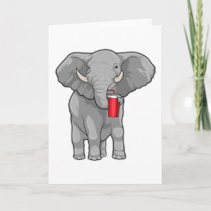 Carte Tasse à café Éléphant