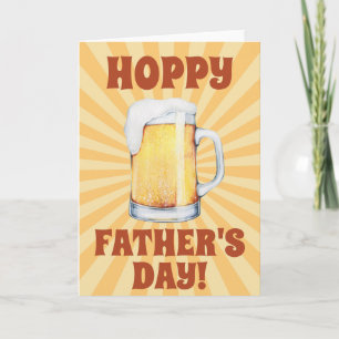 Carte Tasse de bière pour la fête des pères Sunburst