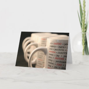 Carte Tasse de "J"
