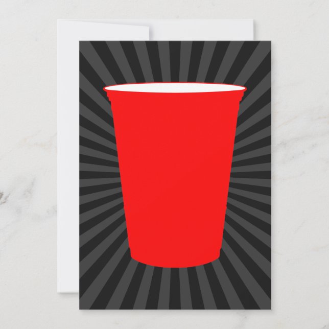 Carte tasse en plastique rouge (Devant)