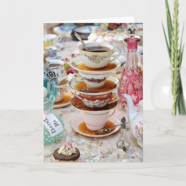 Carte Tasses à thé à une fête (Devant)