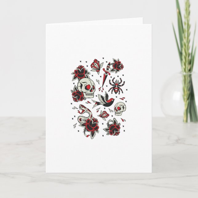 Carte Tatouage de la vieille école (Devant)