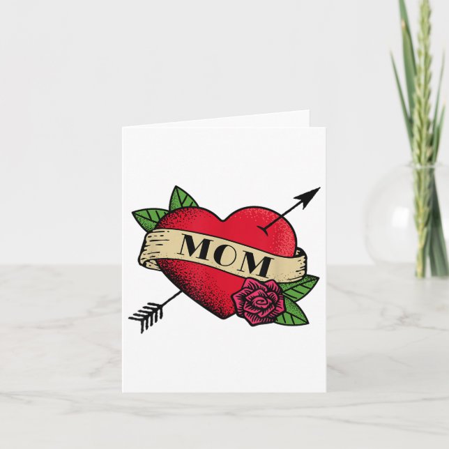 Carte Tatouage de maman coeur _1  (Devant)