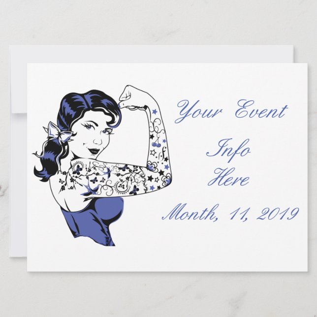 Carte Tattoo Girl Arm Up Thunder_Cove (Devant)