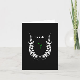 Carte Tattoo Shamrock irlandais