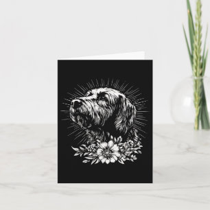 Carte Tattoo Style Lover Briard Retro Chien _1