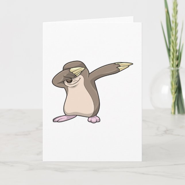Carte Taupe à la danse hip hop Dab (Devant)