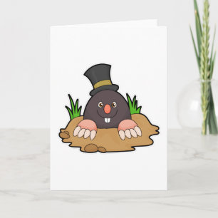 Carte Taupe avec Taupinière & Chapeau