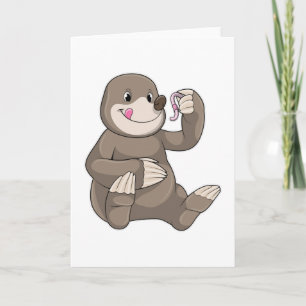 Carte Taupe avec Ver de Terre