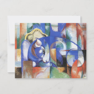 Carte Taureau couché de Franz Marc, Cubisme ancien