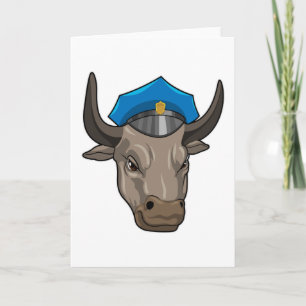 Carte Taureau en policier Police