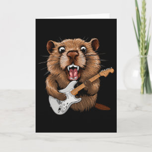 Carte Tauron drôle jouant de la guitare Musicien pour le