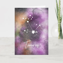 Carte Taurus Constellation Zodiac Purple Galaxie