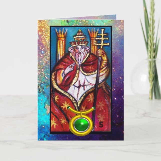 CARTE TAURUS, PAPE HIÉROPHANT TAROT ZODIAC ANNIVERSAIRE (Devant)