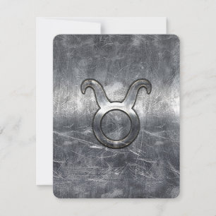 Carte Taurus Zodiac Connexion Grunge Style dévêtu