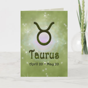 Carte Taurus Zodiac Star Signe U choisir la couleur