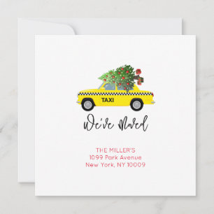 Carte Taxi Jaune Cabine Arbre de Noël Nous avons déplacé