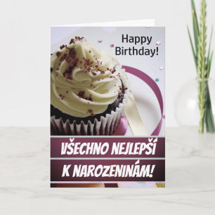 Carte Tchèque d'anniversaire Všechno Nejlepší K Na