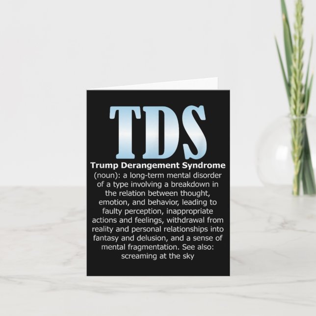 Carte Tds Trump - Syndrome De La Dépression Trump Drôle  (Devant)