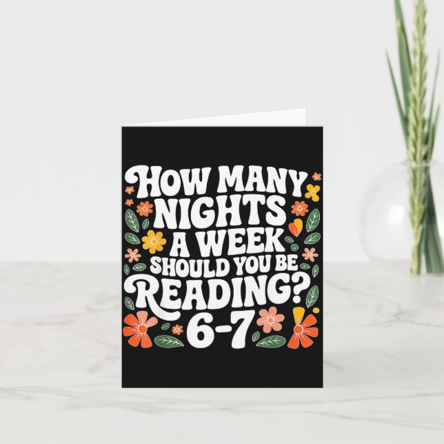 Carte Teacher 67 How Many Nights A Week Should You Be Re (Devant)