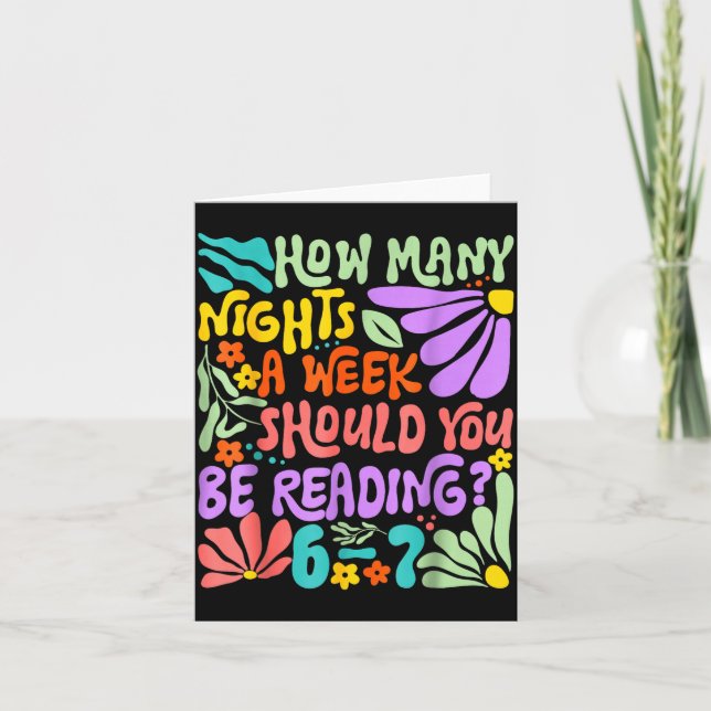 Carte Teacher 67 How Many Nights A Week Should You Be Re (Devant)