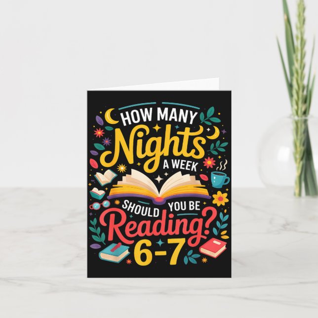Carte Teacher 67 How Many Nights A Week Should You Be Re (Devant)