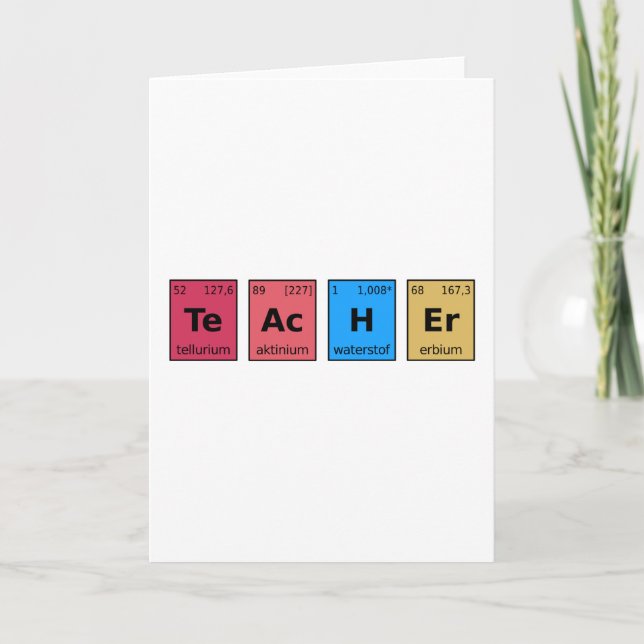 Carte Teacher Periodic Table (Devant)