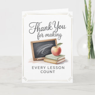 Carte Teacher Thank You Card