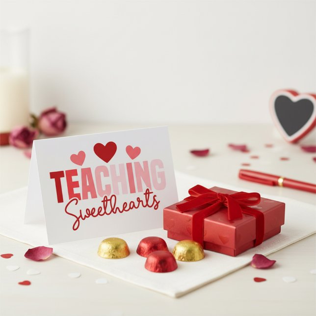 Carte Teaching Sweethearts Teacher Valentine Greeting (Créateur téléchargé)
