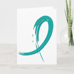Carte Teal Ribbon A4