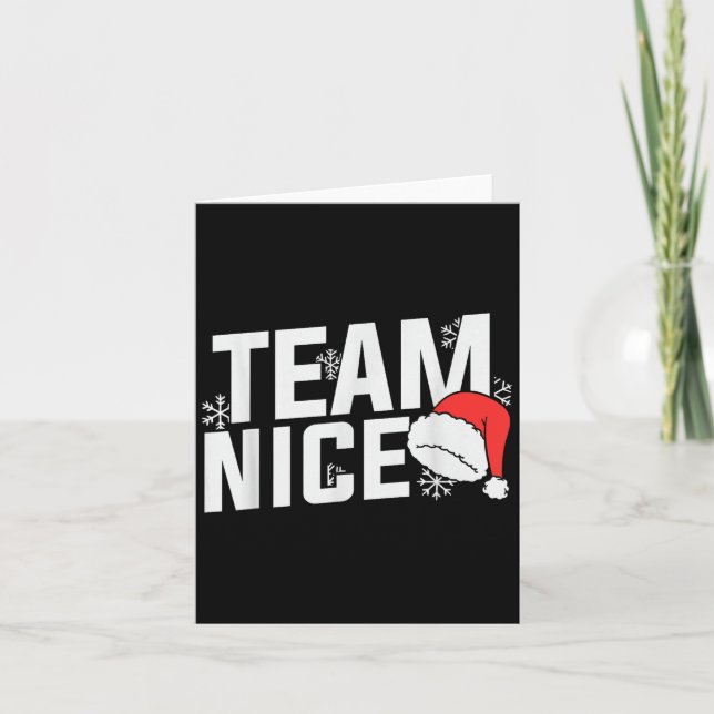 Carte Team Nice Family Christmas Apparel Uni Kids &amp;  (Devant)