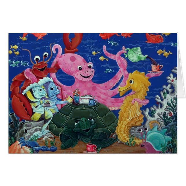 Carte Teaparty Octopus (Devant horizontal)