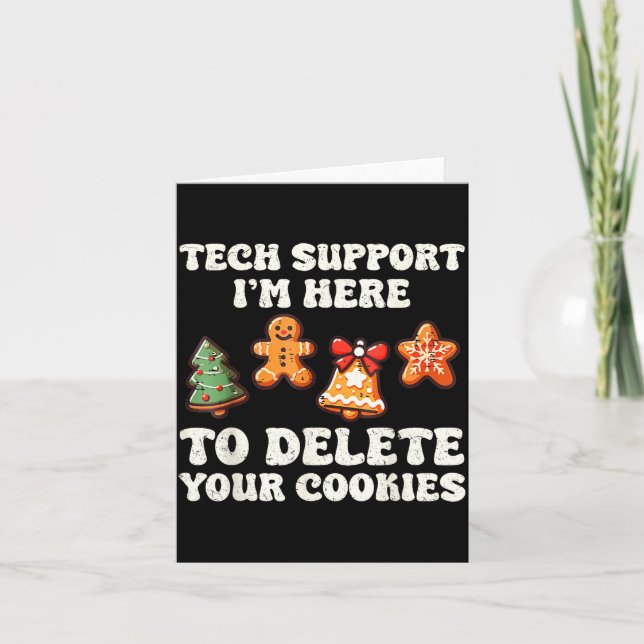 Carte Tech Suprt Here To Delete Cookies Gingerbread Teac (Devant)