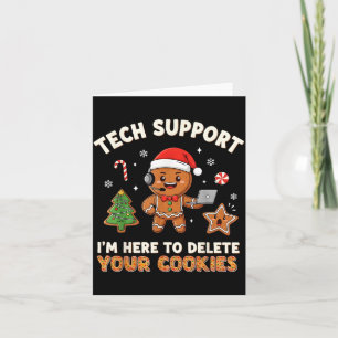 Carte Tech Suprt Noël Cookies Femmes Hommes Drôle Chris