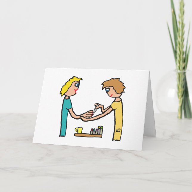 Carte Technicien de salon de bar à ongles (Devant)