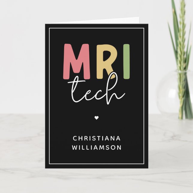 Carte Technologie IRM de nom personnalisé | Cadeaux de t (Devant)
