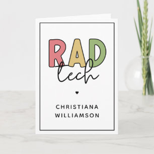 Carte Technologue radiologique sur mesure Rad Tech Radio