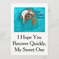 Teddy Bear Get Well Card