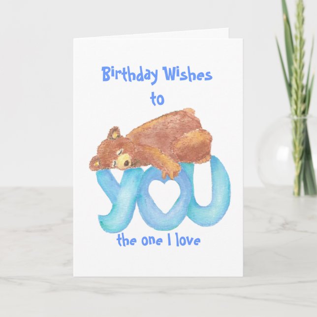 Carte Teddy Bear I love Heart You (Devant)