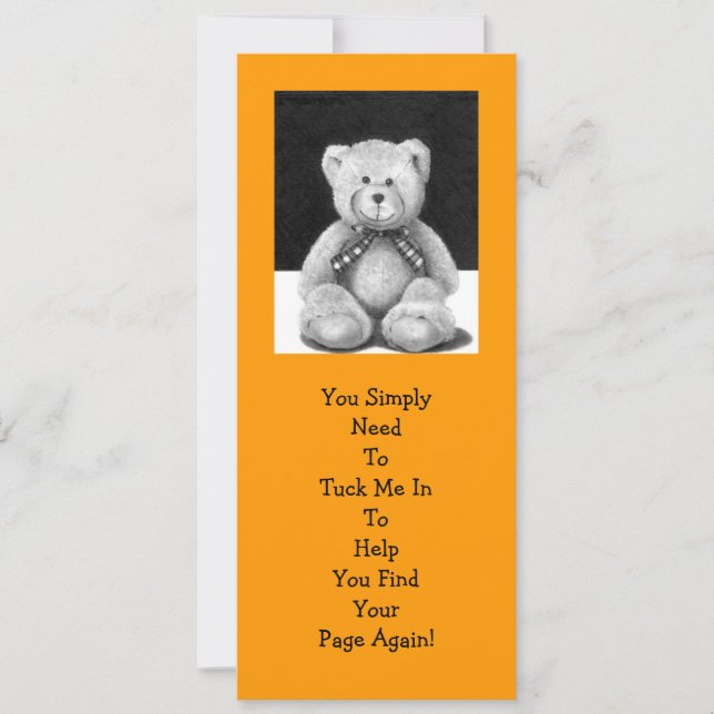 Carte Teddy Bear LIVRE MARQUE : Crayon (Devant)