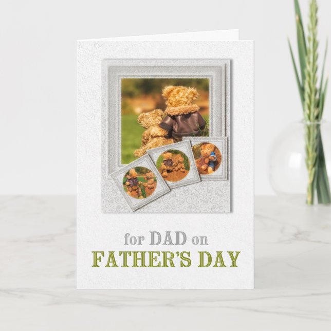 Carte Teddy Bear Père et Fête des pères du fils (Devant)