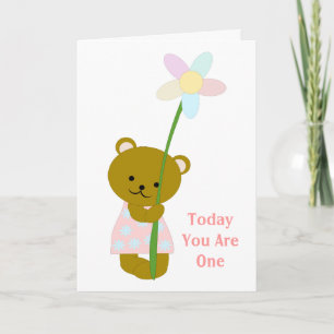 Carte Teddy Bear Premier anniversaire